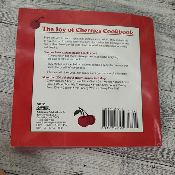 THE JOY OF‎ CHERRIES Cookbook by Theresa Millang Taste-Topping Fruit 2006 Spiral - Picture 2 of 15